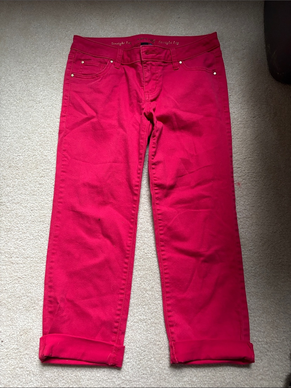 Apt 9 straight leg pink jeans